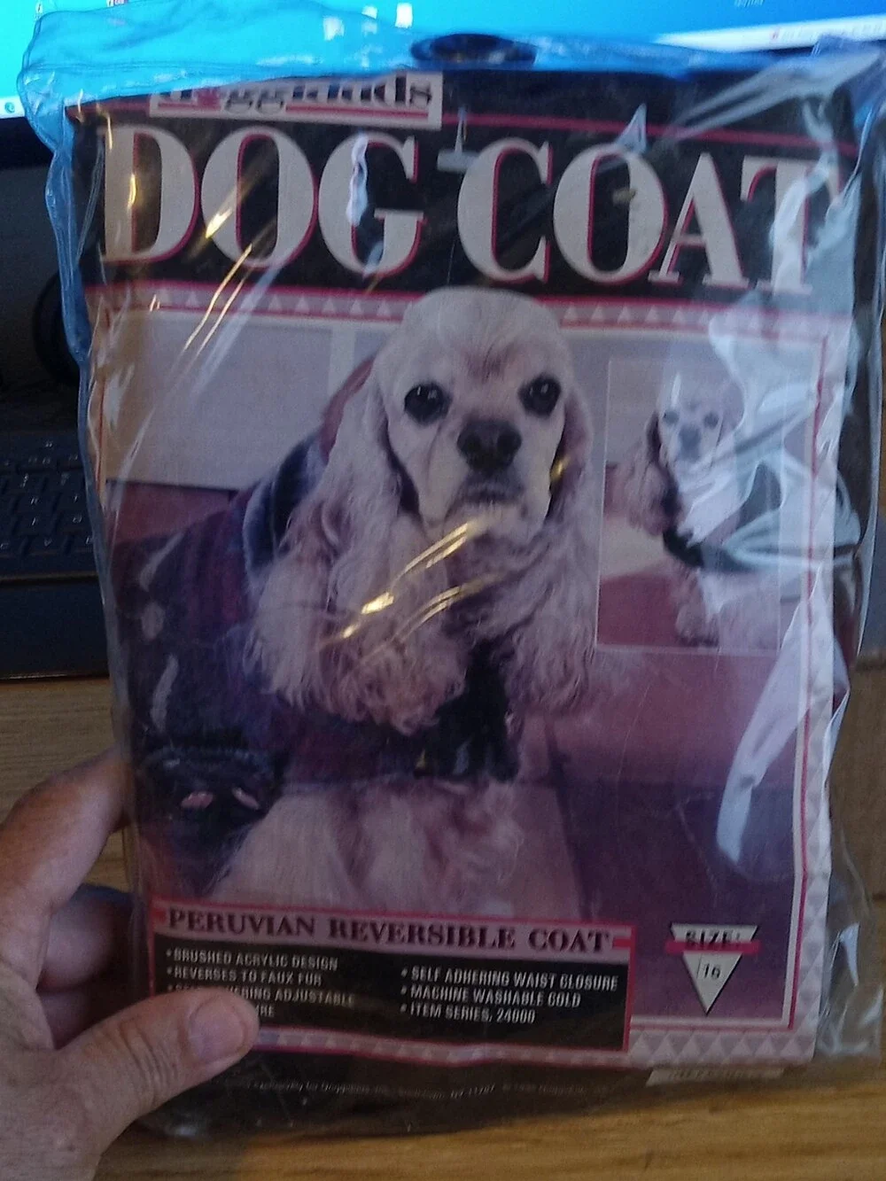 Doggiduds Peruvian Reversible Dog Coat - Purple/Maroon Size 16